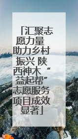 汇聚志愿力量 助力乡村振兴 陕西神木“益起帮”志愿服务项目成效显著
